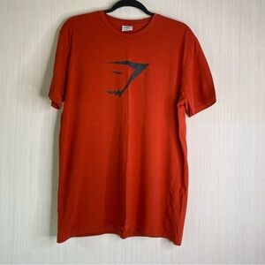 Gymshark Shark Head Infill Men’s Shirt Sleeve T-Shirt Orange Medium